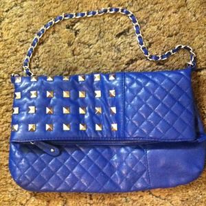 Navy blue studded bag