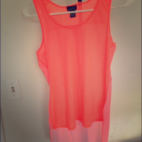 Sheer Pink hi low tank nwot