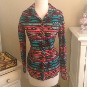 Urban Outfitters tribal print flannel.