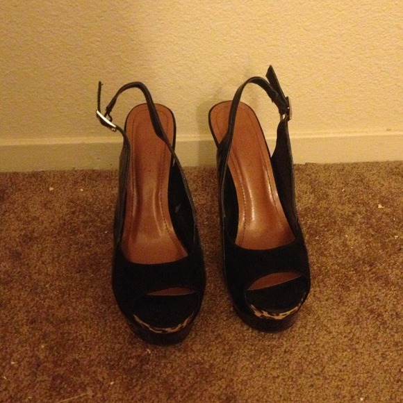 Black and leopard shoes