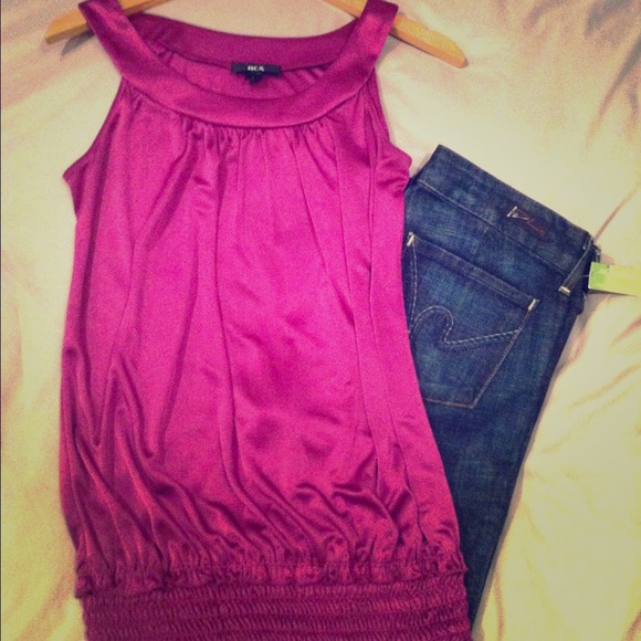 Purple polyester dressy top BCX brand