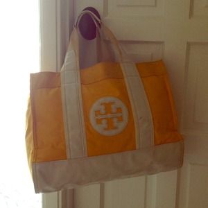 Crisp Yellow Tory Tote!