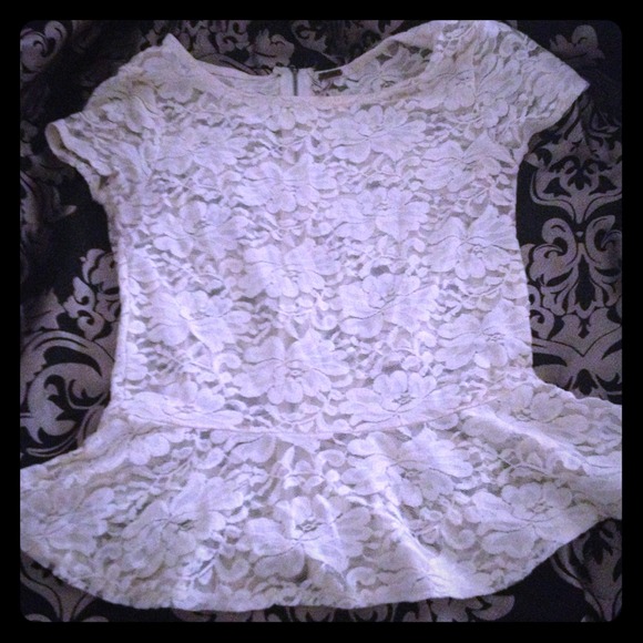 Laced peplum shirt sold