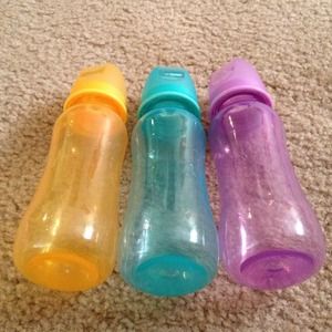 3 Parents Choice 9oz Colorful bottles NEVER USED!