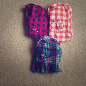 Hollister/Abercrombie flannel bundle!