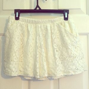 Lace shorts! Size large.