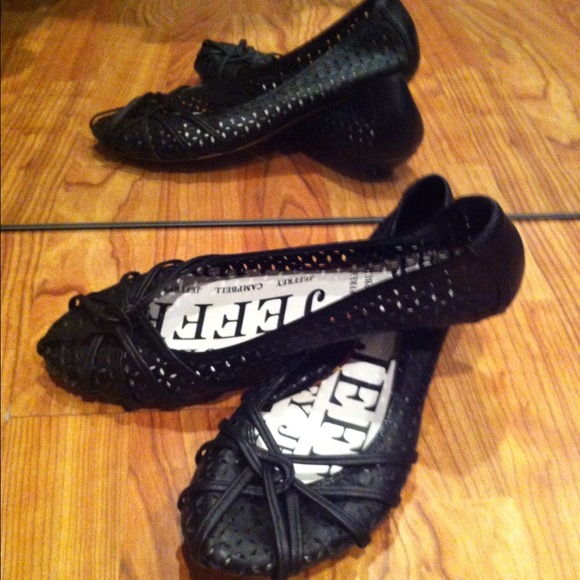 Black leather kitten heel Jeffrey Campbell