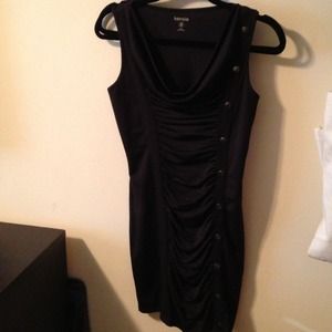 Pre Loved Size Small Fitted Button Detail Dress