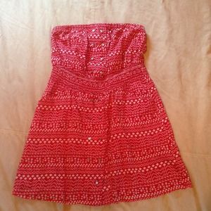 BCBGeneration Strapless Dress (red/pink)