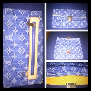 LV Clutch Authentic denim very good condition