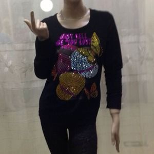 colorful pearl sweater