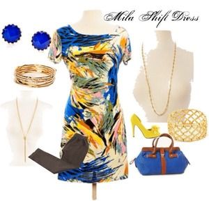 Painted Shift dress in Small