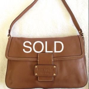 ==SOLD== Kate Spade Handbag or Clutch Tan Leather