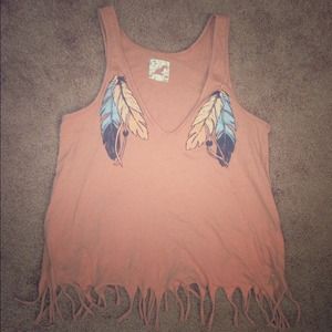 Urban Outfitters feathers tank