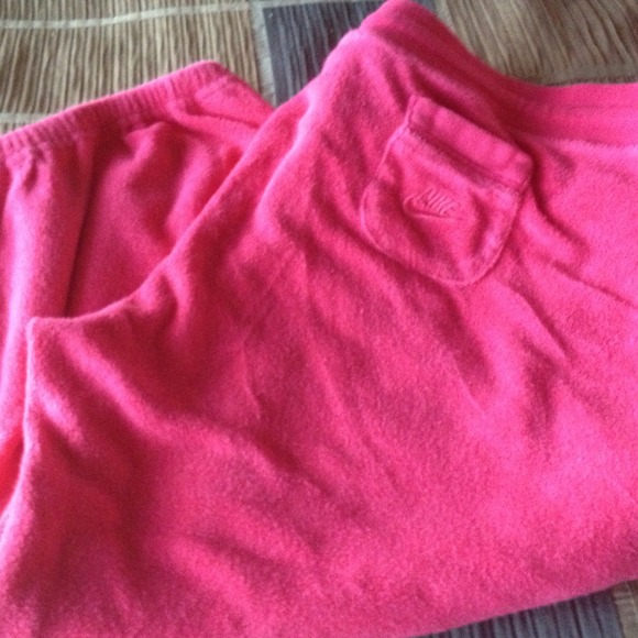 Nike hot pink terry cloth Capri with jacket - Picture 3 of 4