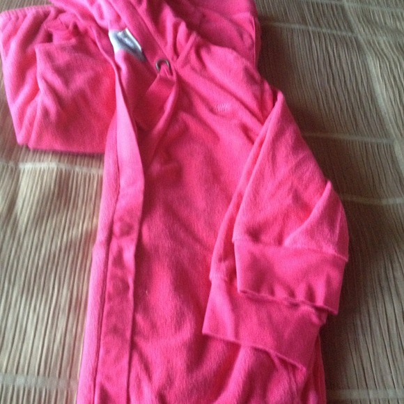 Nike hot pink terry cloth Capri with jacket - Picture 4 of 4