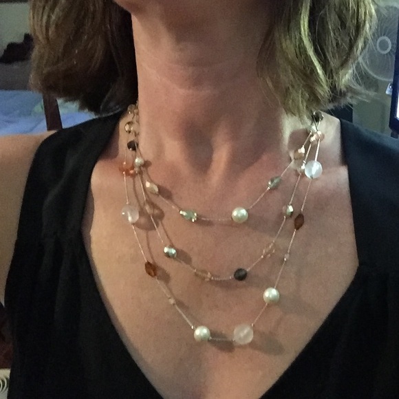 Beautiful necklace with beads.