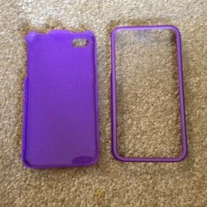Purple plastic iPhone 4 case