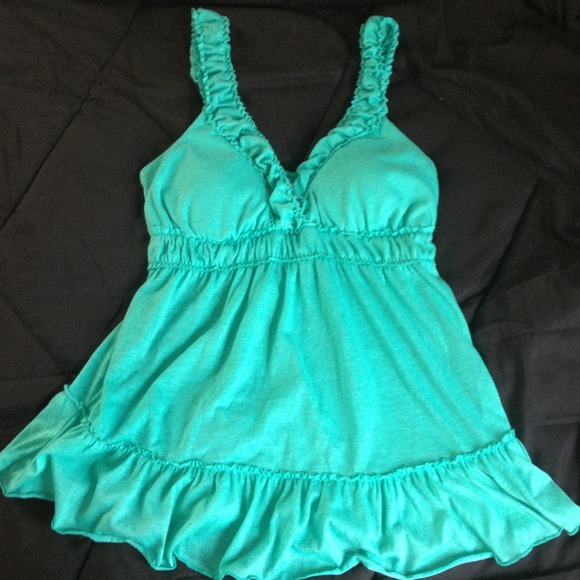 Teal baby doll tank NWOT