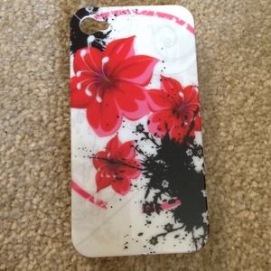 Floral graphic iPhone 4 case