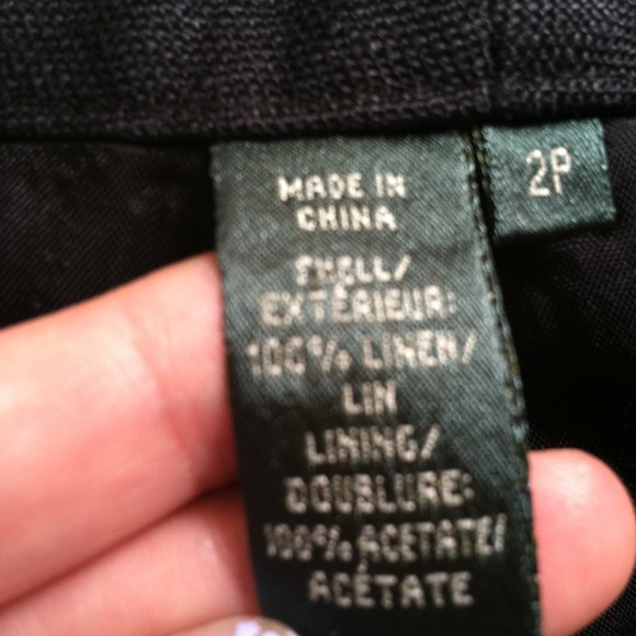 SOLD 100% linen black RALPH LAUREN pants! - Picture 4 of 4