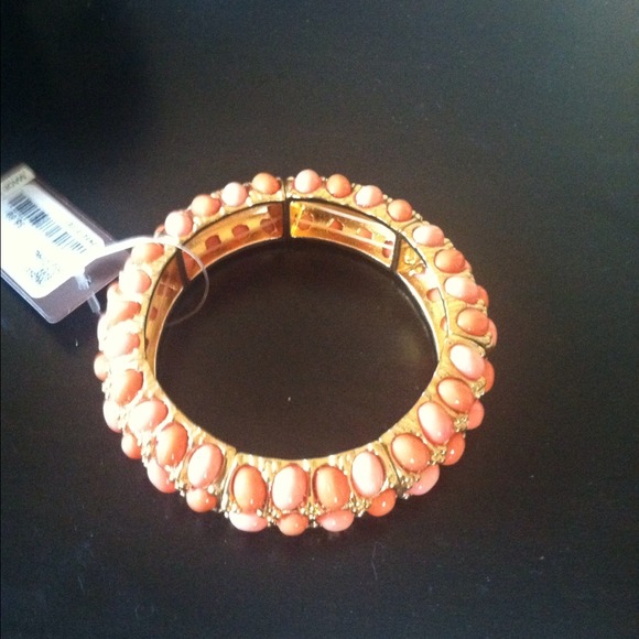 Gold and Coral Bracelet
