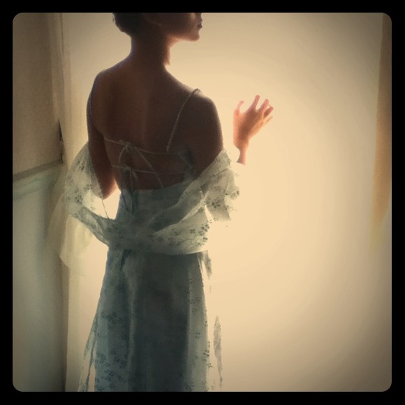 Floor length glitter gown