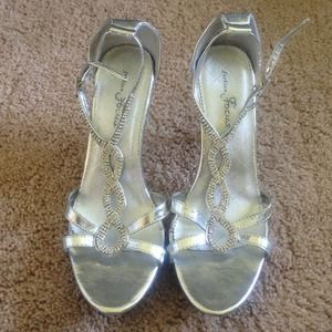 Silver Rhinestone Heels
