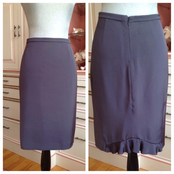 Valentino silk skirt fish tail detail .