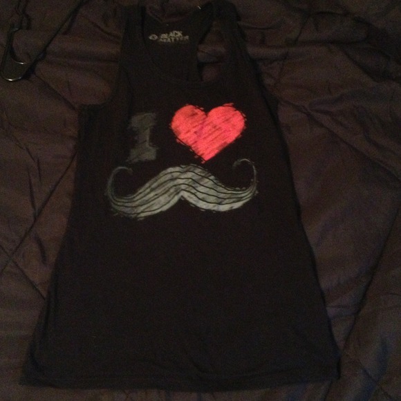 I love mustaches tank NWOT