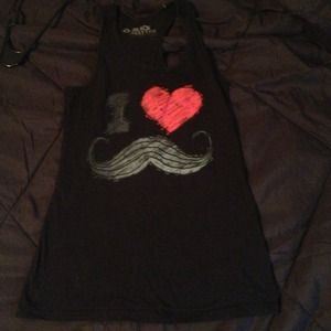 I love mustaches tank NWOT