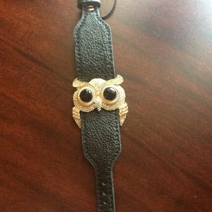 Owl Leather Cuff Bracelet New