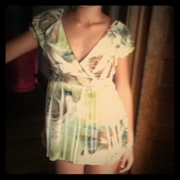 Light rose print blouse