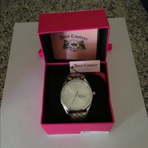 Juicy Couture Darby Python Look Leather Watch NIB