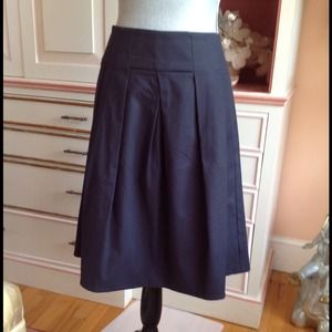 NWT. Navy skirt semi box pleat.