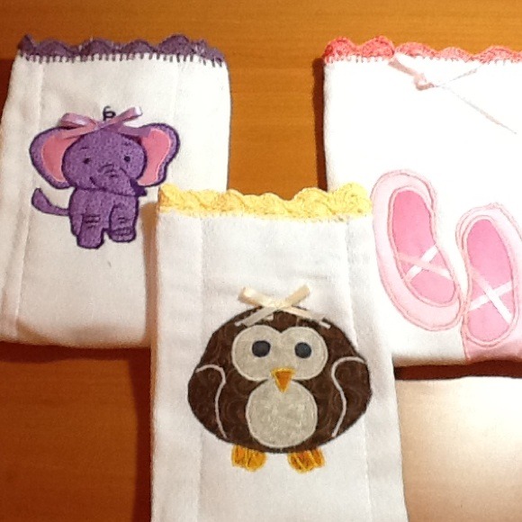 Baby burp pads.