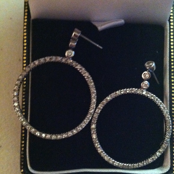 Silver stamped 925 earrings and bathing suit top