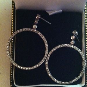 Silver stamped 925 earrings and bathing suit top