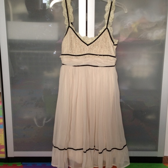 Chiffon cream dress