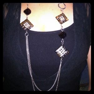 Long chained asymmetrical necklace!