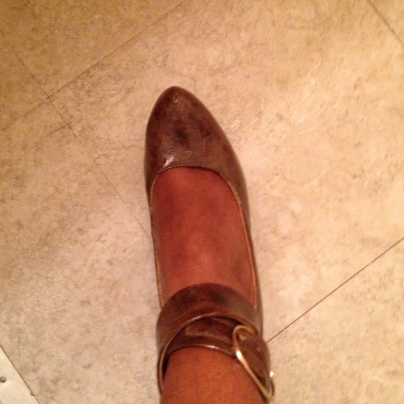 Brown Ankle Strap Heels
