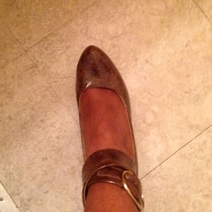 Brown Ankle Strap Heels