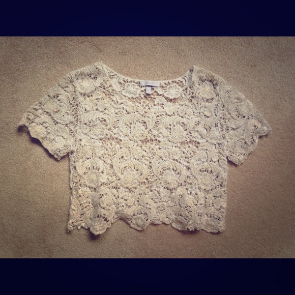 CHARLOTTE RUSSE CROTCHET SHIRT