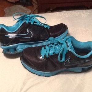Black Nike running shoes