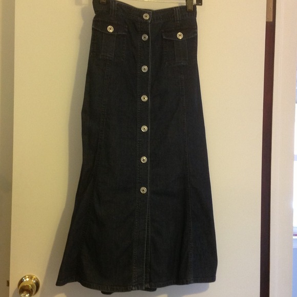 Talbots Jean Skirt