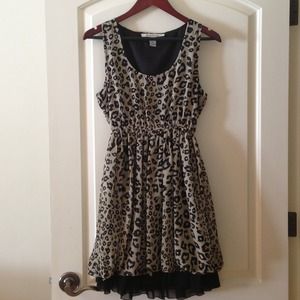 ❌❌SOLD❌❌American Rag cheetah chiffon skater dress