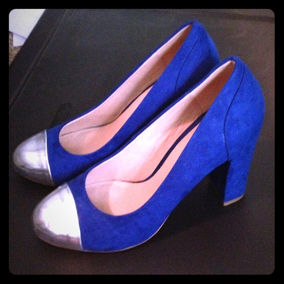 Blue and silver Heels