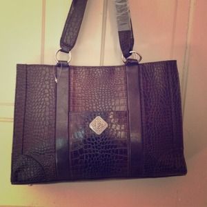 Leather "Briefcase" purse