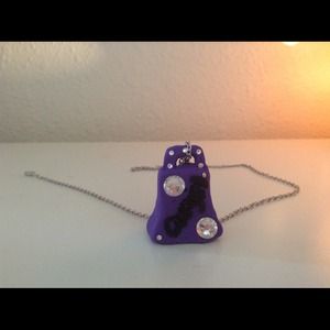 Skavaski cristal,sterling silver cowbell necklace