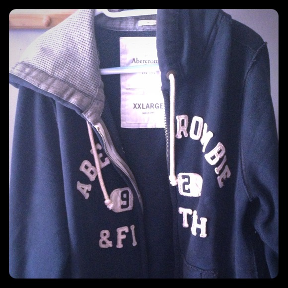 Abercrombie & Fitch Men's Navy Hoodie XXL